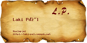 Laki Pál névjegykártya